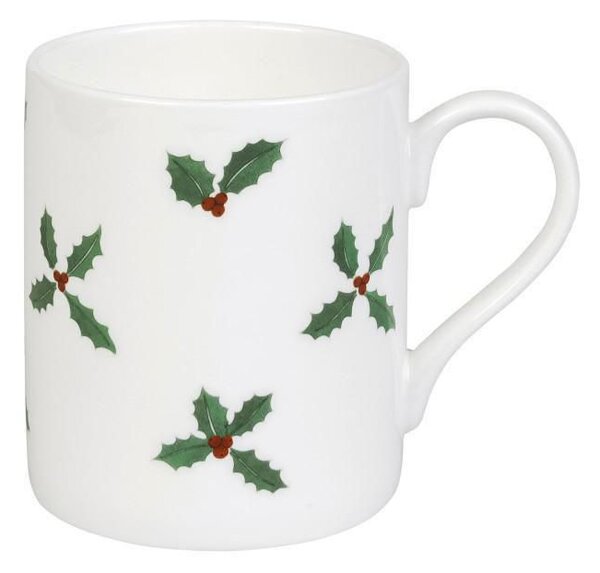 ΜΕΓΑΛΗ ΚΟΥΠΑ ΠΟΡΣΕΛΑΝΗΣ FINE BONE CHINA 425ml SOPHIE ALLPORT - HOLLY & BERRY (WHITE)