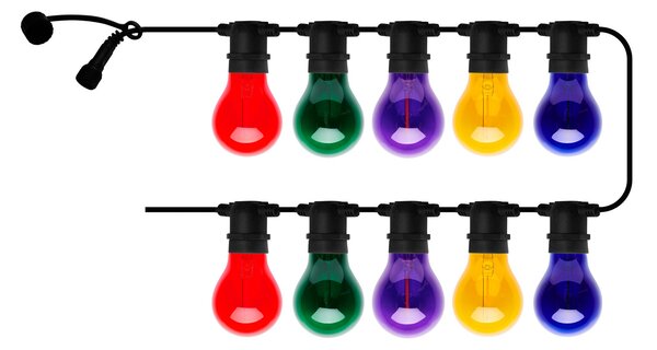Sirius Φωτιστική αλυσίδα LED Tobias, σετ εκκίνησης, πολλαπλών χρωμάτων, 10 λαμπτήρες,, Πολύχρωμο, Πλαστικό