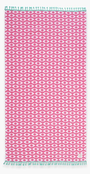 Πετσέτα Θαλάσσης (90x170) Nef-Nef Homeware Option Fringes Fuchsia