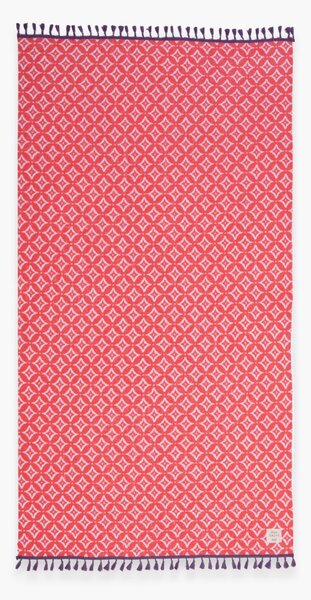 Πετσέτα Θαλάσσης (90x170) Nef-Nef Homeware Sparkle Fringes Coral