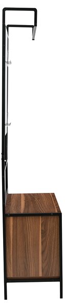 Έπιπλο Εισόδου Με Καθρέφτη (80x35x172) Spitishop Nobile Walnut/Black