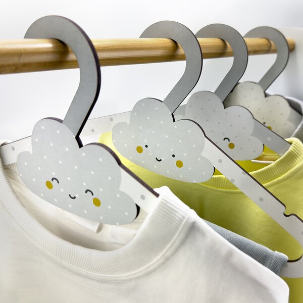 Παιδικές Κρεμάστρες Ρούχων (Σετ 8τμχ) Ango Baby Dreams Grey 4010E