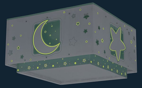 Παιδικό Φωτιστικό Πλαφονιέρα Ango Moonlight Green 63236 H