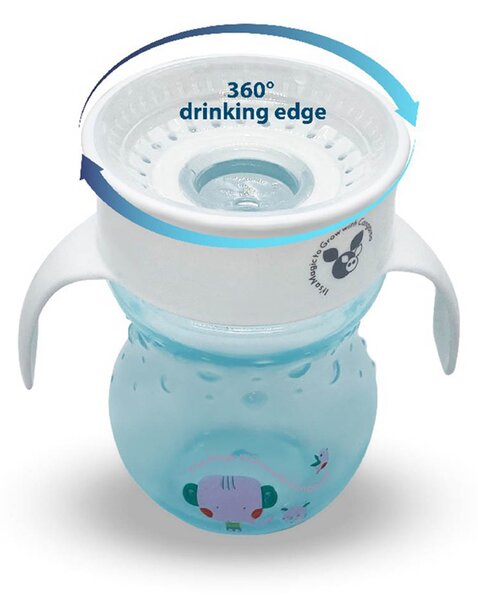 Ποτήρι Εκπαιδευτικό 270ml Cangaroo Magical 360 Blue C0669H