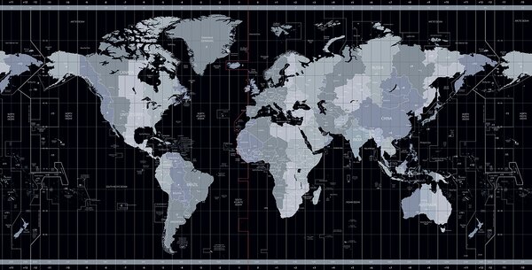 Mouse Pad (78x40) Ango Black Map myPad 84117
