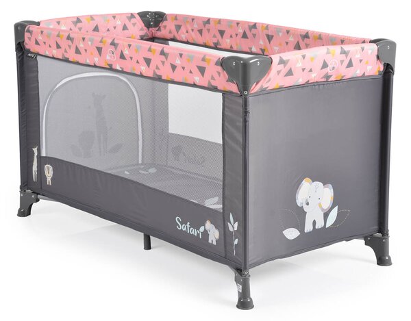 Παρκοκρέβατο (0+ Μηνών/Έως 15kg) Moni Safari Pink