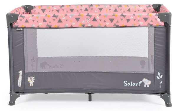 Παρκοκρέβατο (0+ Μηνών/Έως 15kg) Moni Safari Pink