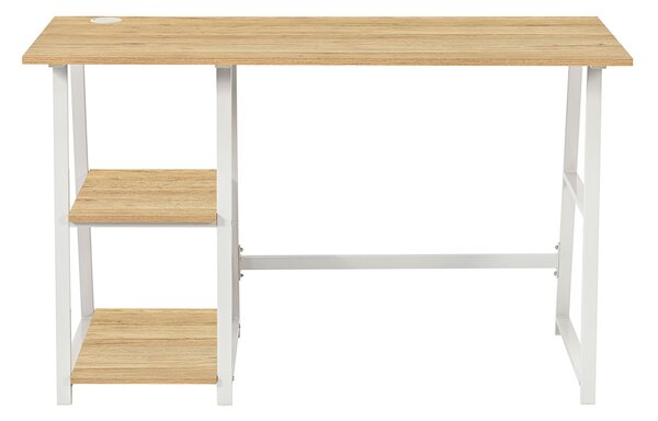 Γραφείο Υπολογιστή Με 2 Ράφια (120x50x73) Spitishop Muse Natural/White