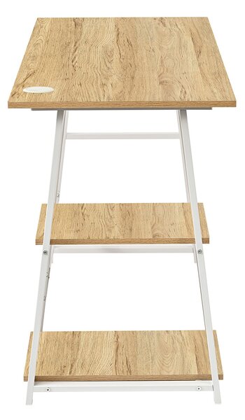 Γραφείο Υπολογιστή Με 2 Ράφια (120x50x73) Spitishop Muse Natural/White