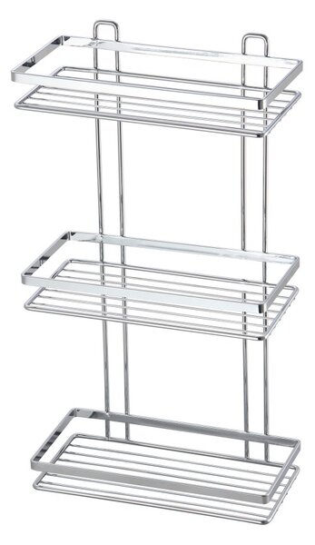 Επιτοίχια Εταζέρα 3 Θέσεων 25x12x46cm Elegant Inox ESTIA 02-8697