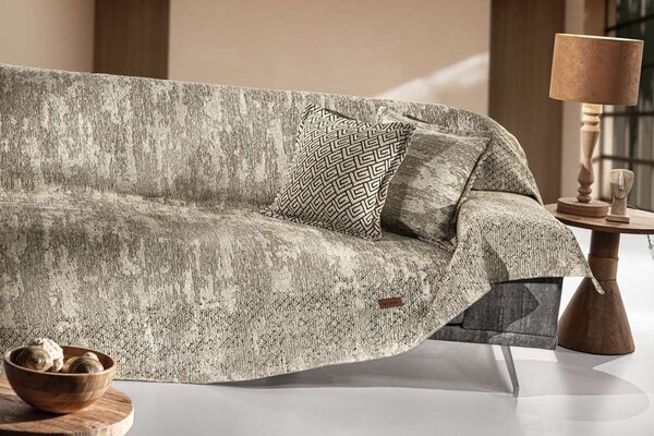 Ριχτάρι Πολυθρόνας Polycotton Chenille Nobel Sand 180x150εκ. Guy Laroche