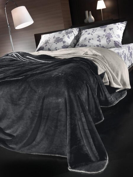 ΜΟΝΗ ΚΟΥΒΕΡΤΑ 160x220cm GUY LAROCHE ΜΑΞΙΛΑΡΙ ΦΙΓΟΥΡΑΣ - VELVET ANTHRACITE