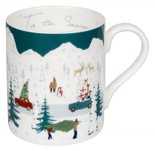 ΜΕΓΑΛΗ ΚΟΥΠΑ ΠΟΡΣΕΛΑΝΗΣ FINE BONE CHINA 425ml SOPHIE ALLPORT - HOME FOR XMAS (TIS THE SEASON)