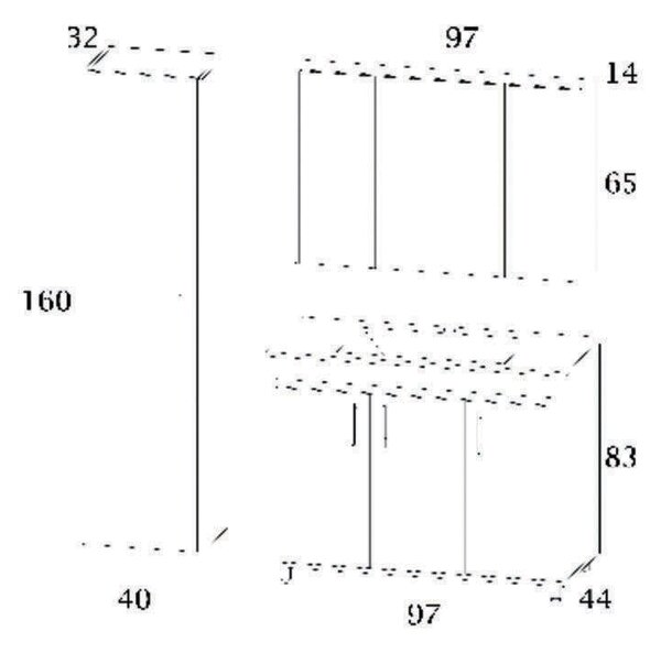 Σετ Έπιπλο Μπάνιου SAVINA CEMENT 100 9SSA100CE0W Πάγκος 97x44x83cm