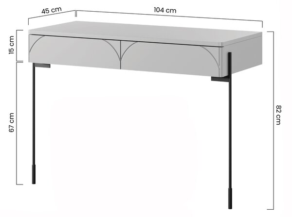 Τουαλέτα Sorena Λαδί 104x82x45cm με μαύρα πόδια - BOG4589