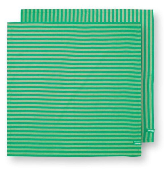 ΣΕΤ ΠΟΤΗΡΟΠΑΝΑ 65x65cm 2 ΤΕΜ. PIP STUDIO - STRIPES GREEN