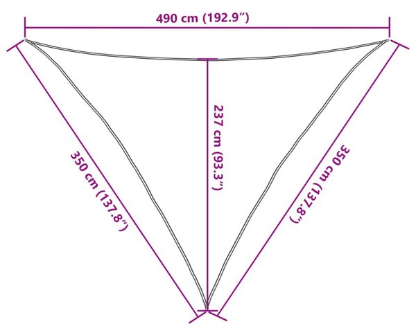 Πανί Σκίασης Κόκκινο 3,5 x 3,5 x 4,9 μ. από HDPE 160 γρ./μ² - Κόκκινο