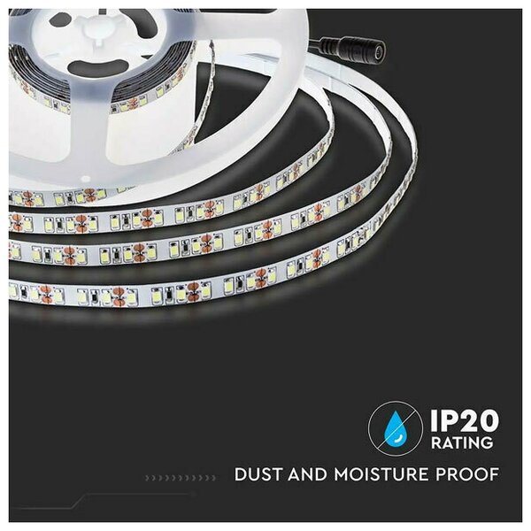 V-TAC Ταινία LED SMD 24V 8W 1100lm/m 126LEDs/m 120° IP20 Ζεστό Λευκό 212593 (5 μέτρα)