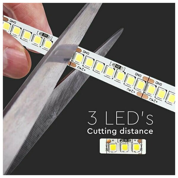 V-TAC Ταινία LED SMD 24V 18W 2430lm/m 238LEDs/m 120° IP20 Ψυχρό Λευκό 212601 (5 μέτρα)