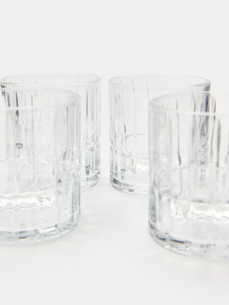 Sinsay - Ποτήρια με ανάγλυφο μοτίβο 4 pack - clear