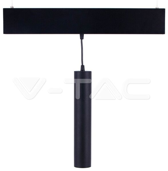 Φωτιστικό Κρεμαστό Μαγνητικό Ράγας V-TAC Track Light 15W LED 36° 24V Μαύρο Φως Ημέρας 7969