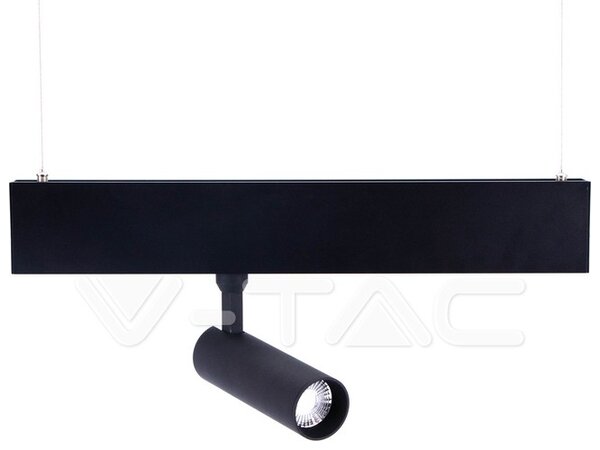 Φωτιστικό Σποτ Μαγνητικό Ράγας V-TAC Track Light 15W LED 36° 24V Μαύρο Φως Ημέρας 7967