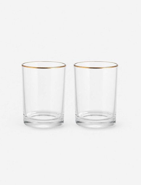 Sinsay - Ποτήρια με χρυσό χείλος 2 τεμάχια - χρυσο