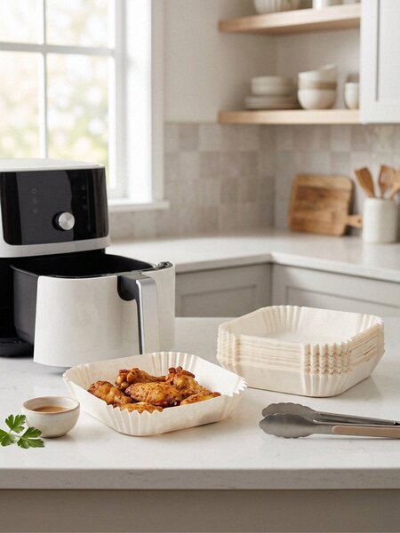 Sinsay - Χάρτινες φόρμες για air fryer 100 pack - λευκο