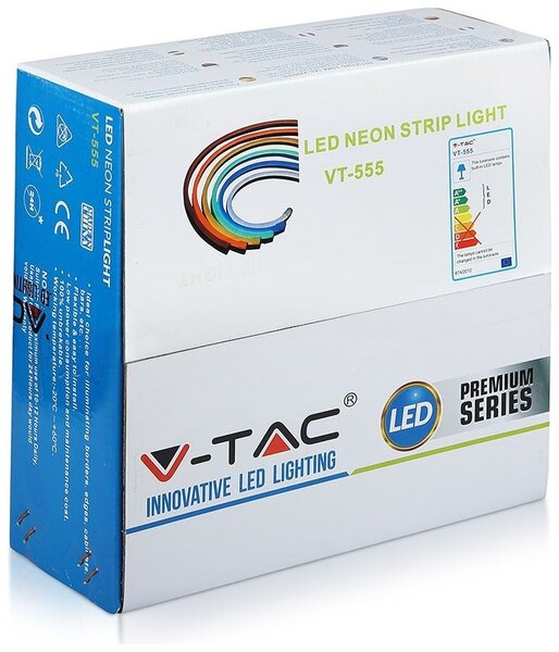 LED V-TAC NEON STRIP 24V 10m Κόκκινο 2516