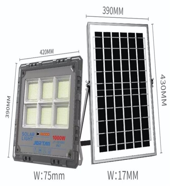 ΗΛΙΑΚΟΣ ΠΡΟΒΟΛΕΑΣ JORTAN 1000W JT-181000-XM1000W