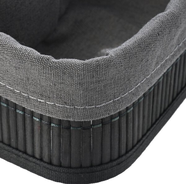 Καλάθι Αποθήκευσης (19.5x10x8) Estia Bamboo Essentials Black 02-19679