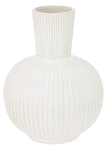 Διακοσμητικό Βάζο (Φ16x21) K-M Cream APF670220