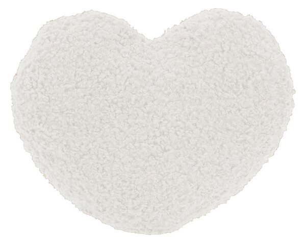Διακοσμητικό Μαξιλάρι Μπουκλέ (Φ20x15) K-M Heart Off White AAE824200