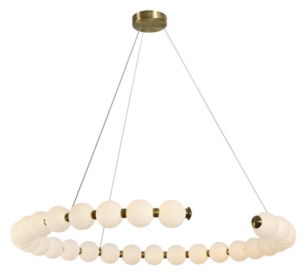 Φωτιστικό Οροφής Μονόφωτο LED Aca Lolly HM236LEDP100 Brass Gold/White