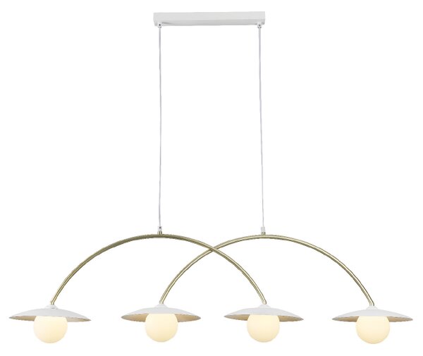 Φωτιστικό Οροφής Πολύφωτο Aca Fleria HM235P4 White/Gold
