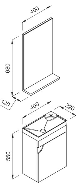 ΚΑΘΡΕΦΤΗΣ MINI 40cm 3MMIN040ATM