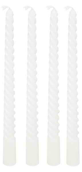 Κεριά Για Κηροπήγιο 25εκ. (Σετ 4τμχ) A-S Hugo Twist White 207036A
