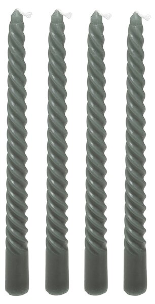 Κεριά Για Κηροπήγιο 25εκ. (Σετ 4τμχ) A-S Hugo Twist Green 207036H