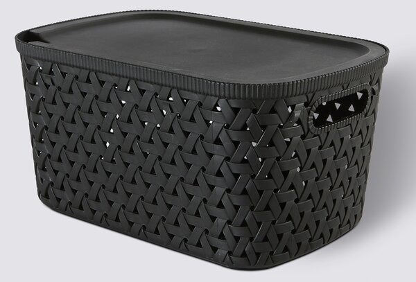 Καλάθι Αποθήκευσης (30x20x15.3) F-V Tressy Black 209335A