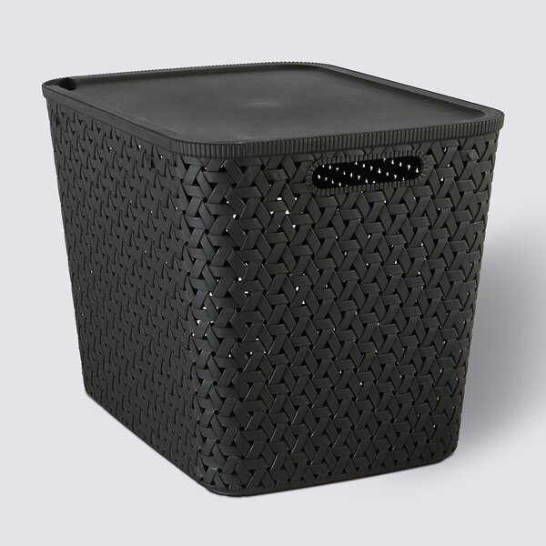 Καλάθι Αποθήκευσης (39.7x30.2x30) F-V Tressy Black 209337A