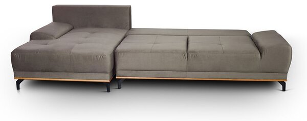 NATURA ΚΑΝΑΠΕΣ ΚΡΕΒΑΤΙ ΓΩΝΙΑ ΑΡΙΣΤΕΡΗ TAUPE 283x164xH90cm