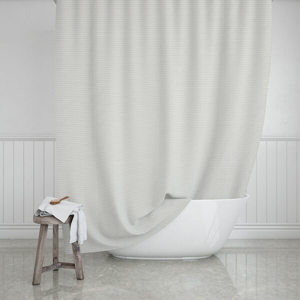 Κουρτίνα Μπάνιου (180x200) Με Κρίκους Estia Camellia Pearl 02-28084