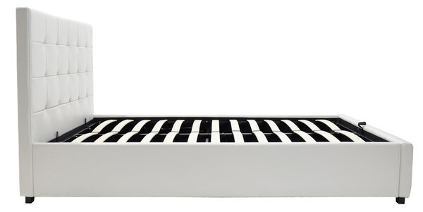 Κρεβάτι διπλό με αποθηκευτικό χώρο 160x200 cm Roi 145 Λευκό ματ