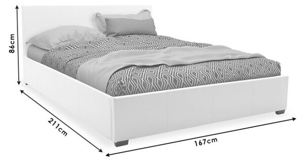 Κρεβάτι διπλό με αποθηκευτικό χώρο 160x200 cm Norse 20750 Γκρι ματ