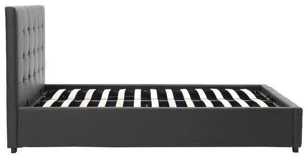 Κρεβάτι διπλό με αποθηκευτικό χώρο 160x200 cm Roi 146 Μαύρο Ματ