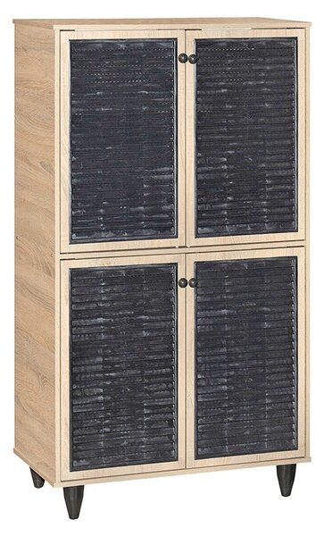 Παπουτσοθήκη Ronan σε φυσικό ξύλο 70.5x35x122cm