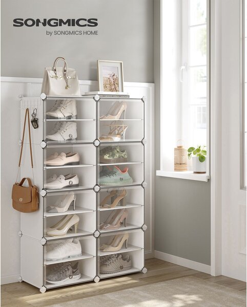 Ραφιέρα παπουτσιών Songmics Λευκό 82x32x122 cm