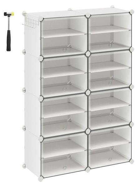 Ραφιέρα παπουτσιών Songmics Λευκό 82x32x122 cm