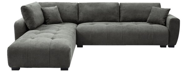 Δεξιός Γωνιακός Καναπές Gianco, Pako World, Ύφασμα, Γκρι, 298x208x85 cm