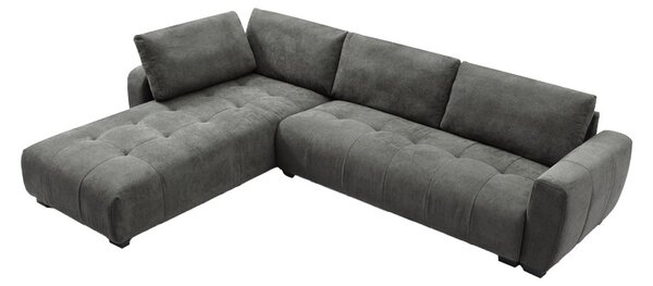 Δεξιός Γωνιακός Καναπές Gianco, Pako World, Ύφασμα, Γκρι, 298x208x85 cm
